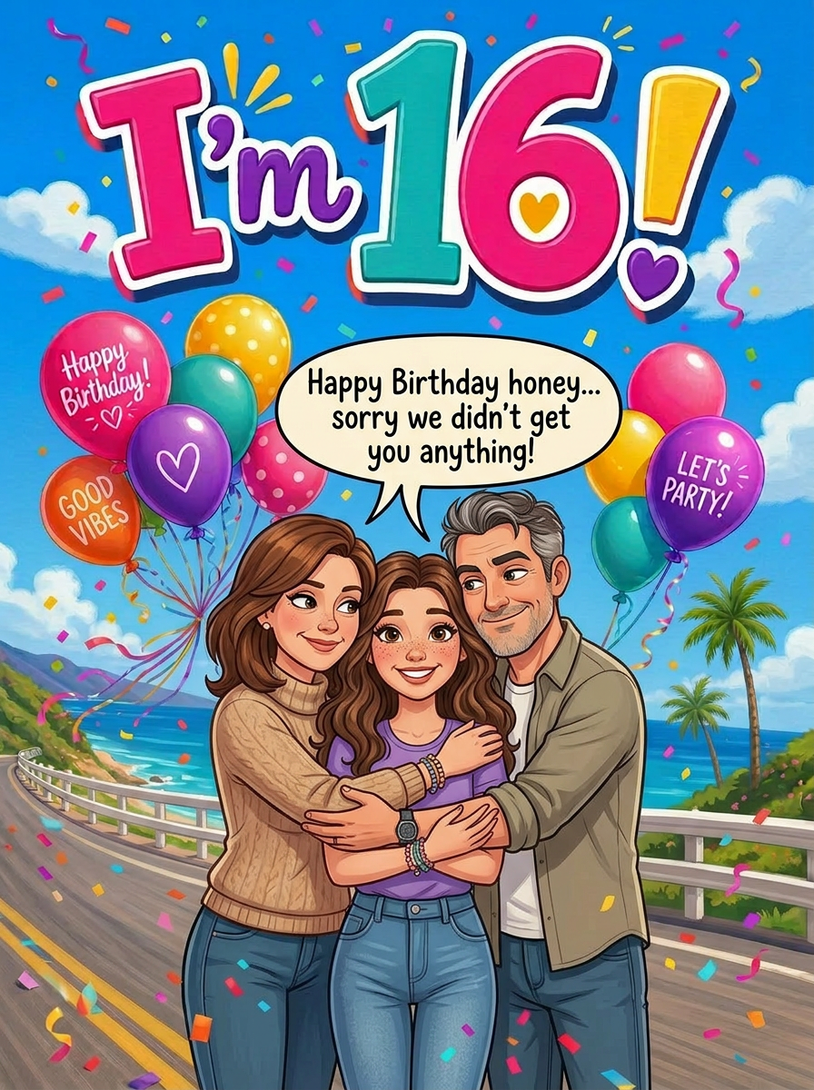 Illustrated personalized greeting card